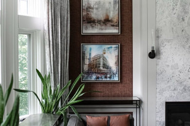 Inspiration for a modern living room remodel in Toronto