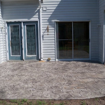 Stamped Concrete Patio & Walkway