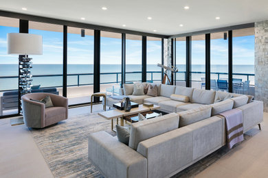 Inspiration for a living room remodel in Tampa
