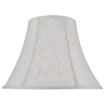30026 Bell Shape Spider Lamp Shade, Linen White, 18" wide, 9"x18"x13"