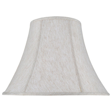 30026 Bell Shape Spider Lamp Shade, Linen White, 18" wide, 9"x18"x13"