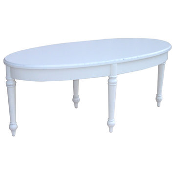 Provence Oval Coffee Table, White