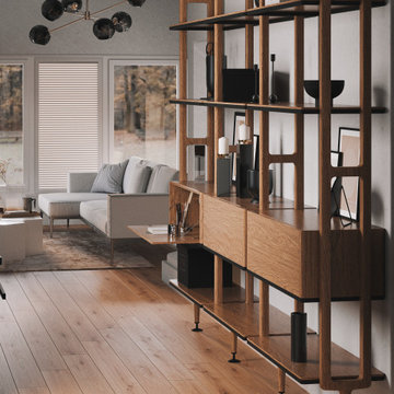 Modern Farmhouse Kitchen & Living Room
