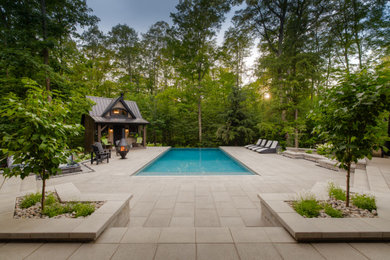 Example of a minimalist pool design in Toronto