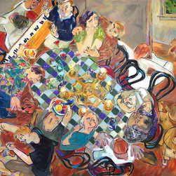Joyce Garner "top view" 60 x 72" oil - Paintings