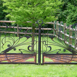 Hand forged iron gate - Home Fencing And Gates