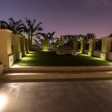 Ocean front landscape lighting, FL estate