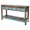 Rustic Solid Wood Sofa Console Table Distressed Entry Way Table