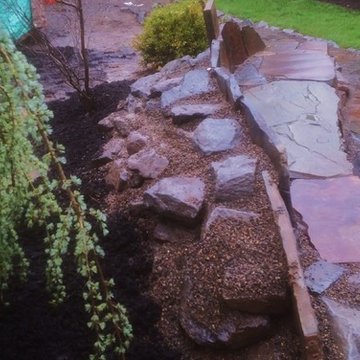 Lincoln District LandscapeMakeover 7: BEFORE Bitter-Root Patio & Sod In Progress
