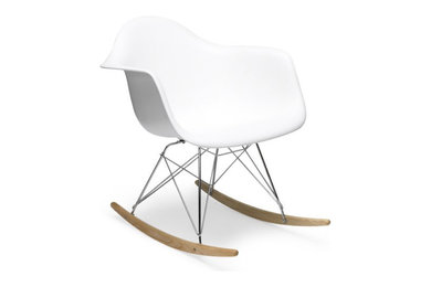 Eames Inspired RAR Rocking Chair - White