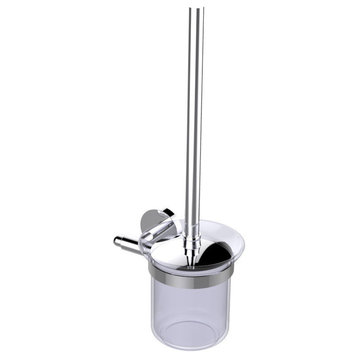 Eviva Cleansi Round Design Toilet Brush (Brushed Nickel) Bathroom Accessories