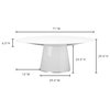 Otago Oval Dining Table White