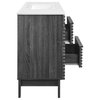 Modway Render 48" Plastic and Wood Single Sink Bathroom Vanity in Charcoal/White