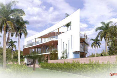 Tri-Level, Triangle Villa, Miami Beach FL.