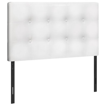 Bed Headboard Only Twin Size Bedroom Upholstered Pu Leather Look White