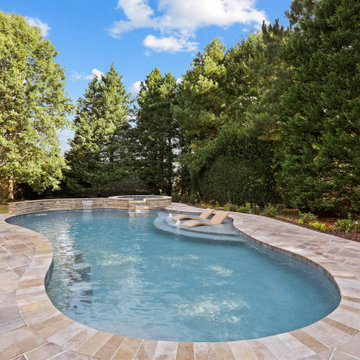 Basement With Exterior Pool & Porch Renovation