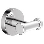 Symmons Industries - Dia Double Robe Hook, Chrome - The combination of the Dia Collection's quality and sleek design makes it a stylish choice for any contemporary bath. This double robe hook features brass construction and includes mounting hardware for easy installation. If toggle anchors are used to secure this bathroom robe hook, it can hold up to 50 lbs. of load. Like all Symmons products, this Dia Double Robe Hook is backed by a limited lifetime consumer warranty and 10 year commercial warranty.