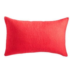 EUROPEAN FLAX LINEN PILLOW COVER &ndash; BERRY KIDNEY - Decorative Pillows