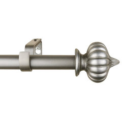 Metal Ball Single Curtain Rod - Transitional - Curtain Rods - by