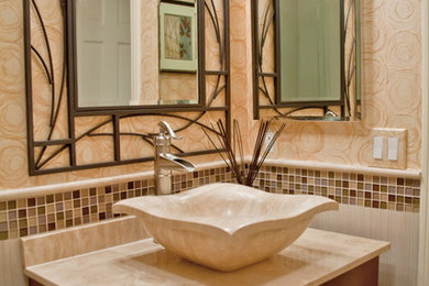 Inspiration for a mid-sized transitional bathroom remodel in San Diego