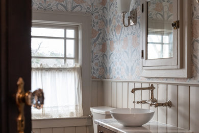 Inspiration for a timeless powder room remodel in Other