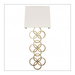 Worlds Away Harriet Gold Leaf Wall Sconce - Wall Sconces