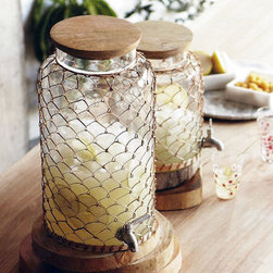 Rattan Beverage Dispenser - Beverage Dispensers