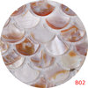 B02 Home Wall Tile 12PCS Sector Fan-Shaped Mother Of Pearl Shell Tiles