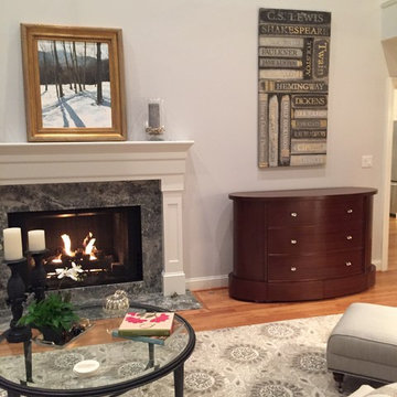 Flat screen hidden inside living furniture with lift kit