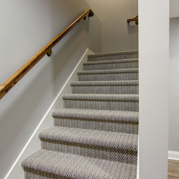 Transitional Basement Finish Liberty, MO