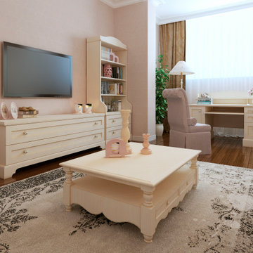 Shabby Chic Girl's Bedroom in Garden City