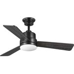 Progress - Progress P2555-3130K Trevina II - Wide - Ceiling Fan - 1 Light - Wall Control - This ceiling fan includes an LED light source coveTrevina II Wide Ceil Black Matte Black Bl *UL Approved: YES Energy Star Qualified: n/a ADA Certified: n/a  *Number of Lights: 1-*Wattage:18w LED bulb(s) *Bulb Included:Yes *Bulb Type:LED *Finish Type:Black