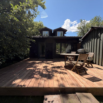 Custom Pressure-Treated Backyard Deck in Barrie, Ontario