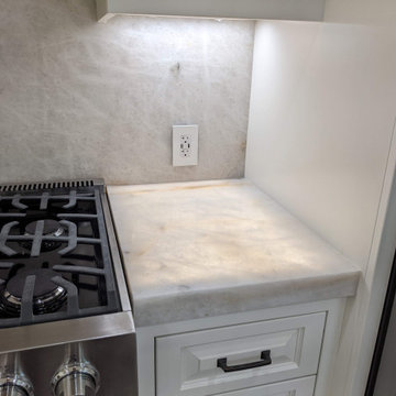 Kitchen with under counter LEDs