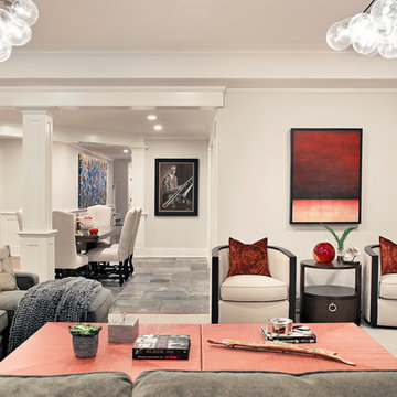 Bold Yet Comfortable Media Room