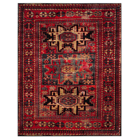 Safavieh Vintage Hamadan Collection, VTH213 Rug, Red/Multi, 9'x12'