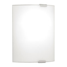 1x100W Wall Light w/ Chrome Finish & Satin Glass