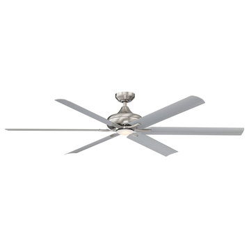 Wind River WR1755 Exo 70" 6 Blade Indoor LED Ceiling Fan - Stainless Steel