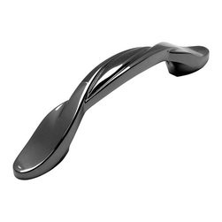Cosmas - Cosmas 9009 Twist Cabinet Pull, 3" Hole Centers, Set of 5, Black Nickel - Cabinet And Drawer Handle Pulls