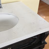 Baymore Bathroom Vanity, Charcoal Gray Finish, Gray and White Stone Marble Top
