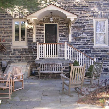 Blue stone patio and rear entry in Narberth