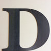 Rustic Large Letter "D", Raw Metal, 24"