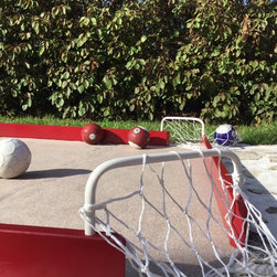SoccerPool game table, Red/Tan - Backyard Play