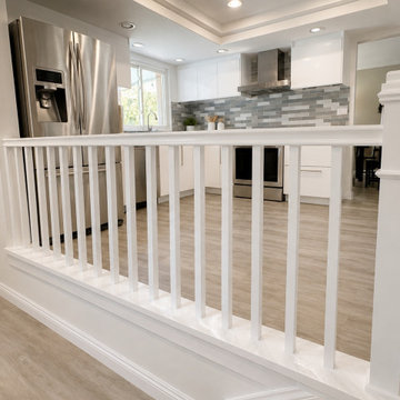 Custom Transitional Half-Wall Loft Railing