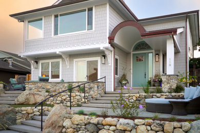 Inspiration for a coastal exterior home remodel in Other