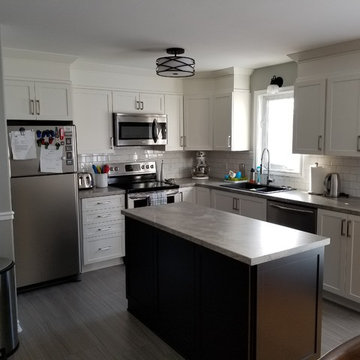 Anson MDF Door, Painted in Gypsum and Black