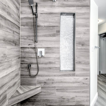 Master Ensuite Bathroom Renovation.  Aurora, Ontario.
