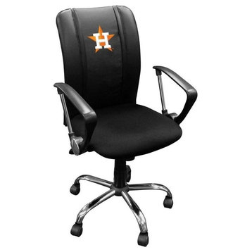 Houston Astros Secondary Task Chair With Arms Black Mesh Ergonomic