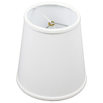 Fenchel Shades 4"x5.5"x6" Bulb Clip Attachment Empire Lamp Shade, Linen White