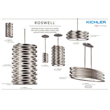 Kichler 43303 Roswell 3-Bulb Indoor Chandelier - Brushed Nickel